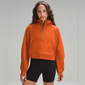 NWOT Lululemon Scuba Oversized Half-Zip Hoodie XS/S Burnt Orange